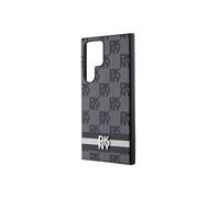 Coque pour Galaxy S24 Ultra Élégante avec Motifs à Carreaux et à Rayures Noir