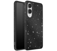 Coque pour Galaxy S25 Edge Conception Bi-Matière et Finition Pailletée Noir