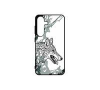 Coque pour galaxy S25 en silicone loup arbre ethnique SM-S931B/DS dessin smartphone chien art animaux housse alpha tatouage pour Samsung