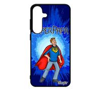 Coque Pour Galaxy S25+ Plus Silicone Super Papa Naissance Garcon P¿Re Humoristique Gel Humour Texte Bande Dessin¿E Famille Comics Pour Samsung