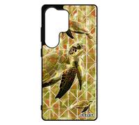 Coque Pour Galaxy S25 Ultra En Silicone Tortue Vert Cover Reptile Noir Animaux Graphique Geometrie Sam. Solide Rigide Design Pour Samsung