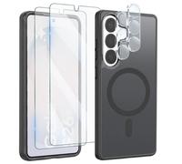 Coque pour Galaxy S26 avec 2 Verres Trempés et 2 Films Protection Caméra, Noir