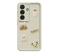 Coque pour Galaxy S26 Plus Motifs Nounours Kawaii en 3D et Contour Surélevé,