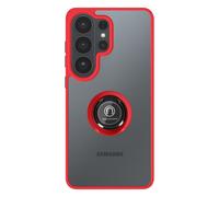 Coque pour Galaxy S26 Ultra avec Support Anneau et Fixation Magnétique Rouge