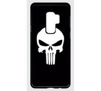 Coque Pour Galaxy S9+ - Tête De Mort Sur Fond Noir - Noir