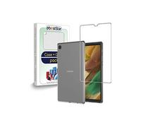 Coque pour Galaxy Tab A7 Lite 8.7 T220 T225 Gel Silicone ULTRA FINE Antichoc, Transparent + Film VERRE Trempé