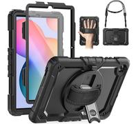 Coque Pour Galaxy Tab A9 Plus 11 Pouces 2023, Coque Antichoc Pour Galaxy Tab A9 Plus Avec Protecteur D'écran, Support Rotatif À 360°/Dragonne, Bandoulière, Avec Porte-Stylo, Bleu