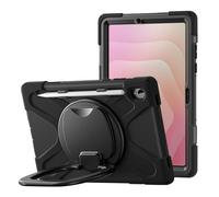 Coque pour Galaxy Tab S11 avec Poignée Rotative 360° et Emplacement S Pen Noir