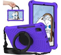 Coque pour Galaxy Tab S5e Kids 10,5 pouces 2019, motif toile d'araignée en mousse EVA, avec anneau de support et bandoulière pour tablette Samsung Galaxy Tab S5e SM-T720/T725, violet