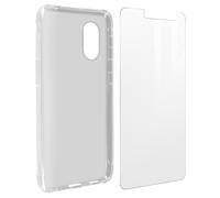 Coque pour Galaxy Xcover 5 Souple et Film Verre Trempé 9H transparent