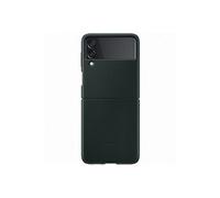 Coque pour Galaxy Z Flip 3 en Cuir Compatible avec Charge Sans Fil Samsung Vert