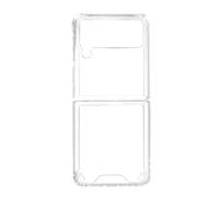 Coque pour Galaxy Z Flip 4 Dos Rigide Coins Bumper Fine Légère Transparent