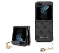 Étui pour Téléphone Portable Coque pour Galaxy Z Clapet 5 Guess Doré Chaîne Gris