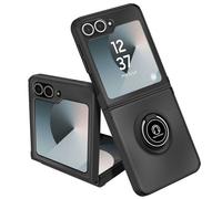 Coque pour Galaxy Z Flip 6 Antichoc avec Bague Support Magnétique Noir