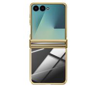 Coque pour Galaxy Z Flip 7 Chromé avec Protection Charnière Dorée