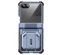 Coque pour Galaxy Z Flip 7 Modèle Armorbox avec Verre trempé et Clip Ceinture I-Blason Bleu