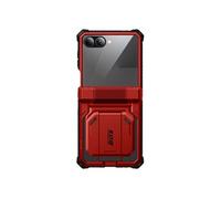 Coque pour Galaxy Z Flip 7 Modèle Armorbox avec Verre Trempé et Clip Ceinture I-Blason Rouge