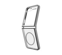 Coque pour Galaxy Z Flip6 Hybrid Soft avec Aimant Snap QDOS Gris