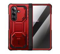 Coque Pour Galaxy Z Fold 7 Collection Armorbox Avec Verre Trempé Et Béquille I-Blason Rouge