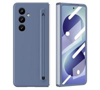 Coque pour Galaxy Z Fold 8 Ultra Intégrale 360° Finition Mat avec Stylet Bleu