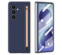 Coque pour Galaxy Z Fold 8 Ultra Intégrale 360° Finition Mat avec Stylet Bleu nuit