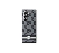 Coque pour Galaxy Z Fold6 Élégante avec Motifs à Carreaux et à Rayures Noir