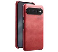 Coque pour Google Pixel 11 Pro Rigide Effet Cuir avec Bords Surélevés Rouge