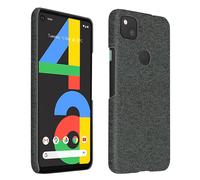 Coque pour Google Pixel 4A Rigide Finition Tissu Anti-traces Lavable Gris