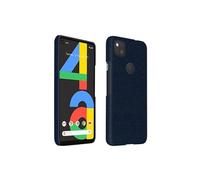 Coque pour Google Pixel 4A Rigide Finition Tissu Ultra-fine Lavable à l'eau Bleu