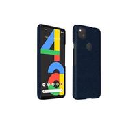 Coque pour Google Pixel 4A Rigide Finition Tissu Ultra-fine Lavable à l'eau Bleu