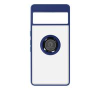 Coque pour Google Pixel 7 Pro Bi-matière Bague Métallique Support Vidéo Bleu