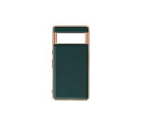 Coque pour Google Pixel 7 Pro Cuir véritable Contour métallisé Antidérapant vert foncé