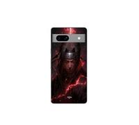 Coque de téléphone - MANIACASE - Google Pixel 7a - Silicone - Noir - Itachi Uchiwa Anime 3D