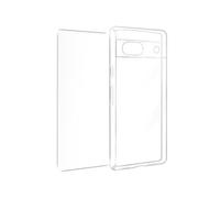 Avizar Coque pour Google Pixel 7a Silicone Gel et Verre Trempé 9H Transparent