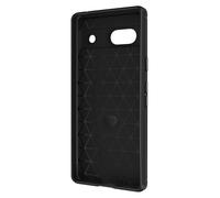 Coque pour Google Pixel 7a Souple Renforcée Effet Carbone Brossé Noir