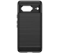 Coque pour Google Pixel 8 en Silicone Effet Carbone Texture Brossée Noir