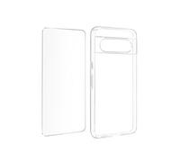 Coque pour Google Pixel 8 Silicone Gel et Verre Trempé 9H Transparent