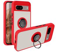 Coque pour Google Pixel 8A Bague Métallique Support Vidéo Rouge