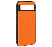Coque pour Google Pixel 8A Bi-matière Aspect Cuir Cowhide Cover Orange