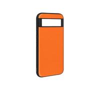 Coque pour Google Pixel 8A Bi-matière Aspect Cuir Cowhide Cover Orange