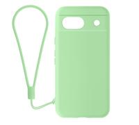 Coque pour Google Pixel 8A Silicone Finition Soft-touch avec Dragonne Vert pâle