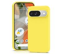 Coque pour Google Pixel 9 et 9 Pro 5G - housse etui silicone gel fine + verre trempe - JAUNE