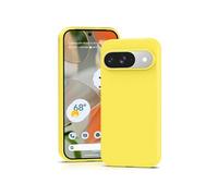 Coque pour Google Pixel 9 et 9 Pro 5G - housse etui silicone gel fine + verre trempe - JAUNE -