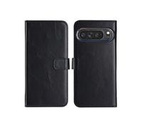 Selencia Étui portefeuille en cuir véritable pour Google Pixel 9 Pro XL - Noir