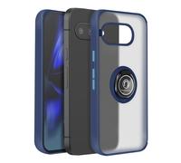 Coque pour Google Pixel 9a Bague Magnétique Dos Translucide Bleu