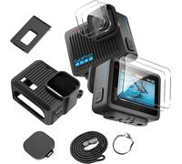 Coque Pour Gopro Hero, Etui En Silicone Et Protection D'Écran Pour Gopro Hero, Étui De Boîtier Pour Caméra D'Action, Mini (Noir) Kit D'Accessoires[Hero140]