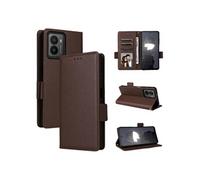 Coque pour HMD Fusion 5G Etui portefeuille magnétique PU Cuir côté boucle de boucle - Brun