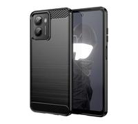 Coque pour HMD Fusion X1 Coque,Matériau en Fibre de Carbone,Doux et antidérapant,Anti-Empreintes digitales,Coque de Protection complète Compatible avec HMD Fusion X1-Black