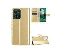 Coque pour HMD Pulse Pro/Pulse Plus Protection Antichoc Effet Etui Cuir et Intérieur TPU avec Porte-Cartes Fonction de Suppport Doré