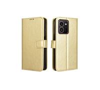 Coque pour HMD Skyline 5G Protection Antichoc Effet Etui Cuir et Intérieur TPU avec Porte-Cartes Fonction de Suppport Doré